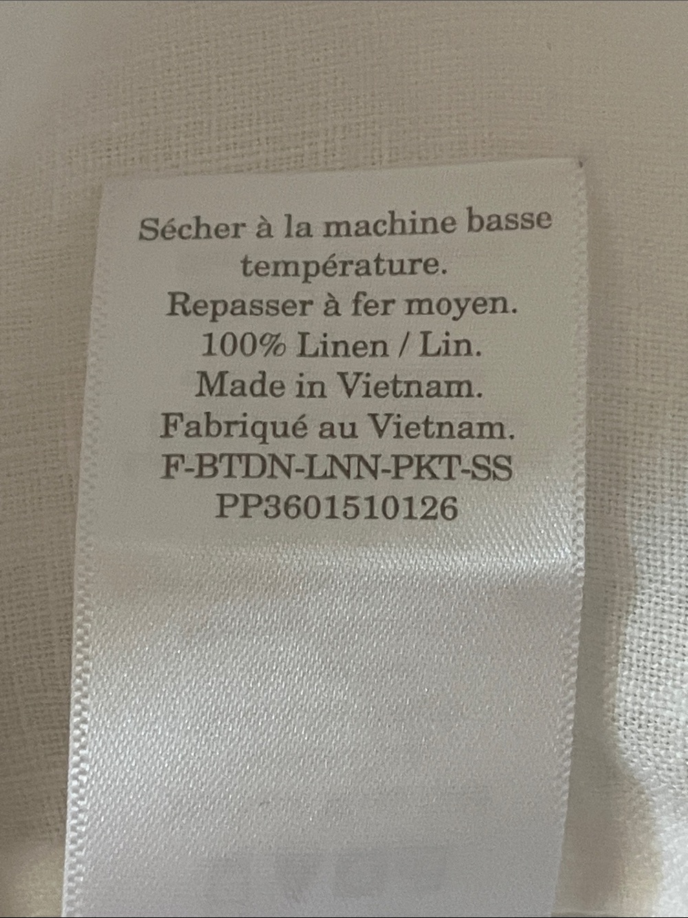 Everlane Linen Workwear short sleeve button down shirt size XL white - Picture 11 of 12